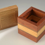 A Cube Box with Lid and Interior Detail